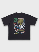 グリースカルTシャツ - チャコール