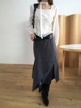  Three button drape skirt