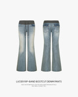 [ORIGINAL] Lucier Rip-Band Bootcut Denim Pants