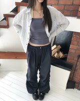 Earf Wave Shirred Nylon Pants