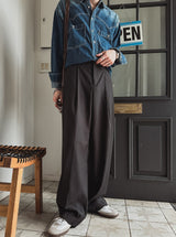 Laura Two Pintuck Wide Slacks
