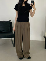 Briki Wide Pintuck Long Slacks
