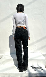 FLOWER DOT DENIM PANTS code 23001