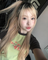 フィッシングミックスラグランクロップTシャツ [OLIVE]