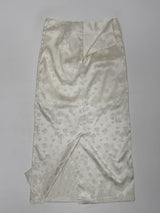 Jacquard Satin H-Line Long Skirt