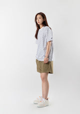 STRIPE TEE white