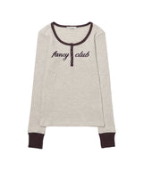 HENLEY NECK WAFFLE LONG SLEEVE (OATMEAL) F26QB046