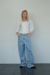 Mont lace blouse_ivory