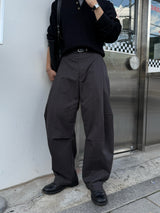 Ranne stripe pintuck curved pants