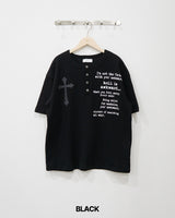 オルタヘンリーワッフルショートスリーブTシャツ