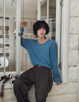 Noah Linen Boat Neck Long Sleeve Knit
