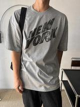 [A-T0234] NYドローイング半袖Tシャツ (2色)
