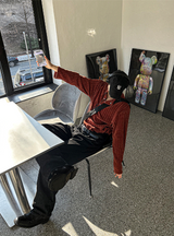 ベリアボタンヘンリーネックニット