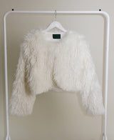 Angel Hairri Fur ボレロ ショートジャケット (Semi Cropped Jacket)
