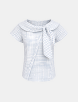 Check Sailor Ribbon Shirt