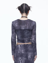 Denim Mesh Bolero (BK)