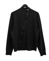 (unisex) Oblique two-way knit zip-up