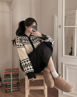Nordic knit zip-up