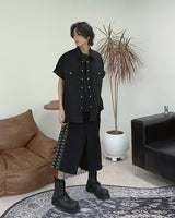 Rual Side Henley Neck Ringer Tee