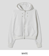 Dexi Eyelet Warmer Two Way Hooded Zip-Up