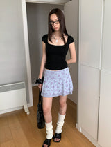 Simple Square Fake Tube Top Short-Sleeved T-shirt