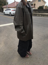 Radio Leather Half Jacket