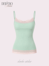 mint pink lace sleeveless top