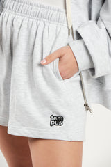 TEMPUS PATCH SHORT PANTS [WHITE MELANGE]