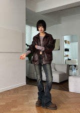 CURVED SLIM BOOTS CUT DENIM