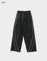 Curve line nylon pants