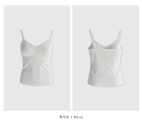 Heather Shirred Cotton Sleeveless Top / 4 Colors