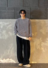 Velor ribbed man to man 4COLOR