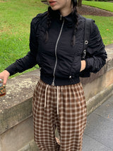 [MADE] Vino Checkered Banded Waist Pants