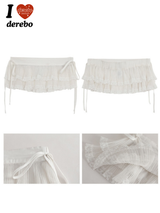 A-line lace layered skirt