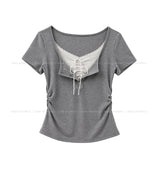 アリスレイヤードボタン半袖Tシャツ