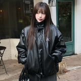 ルドレザーハイネックブルゾンジャケットUNISEX