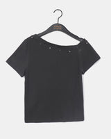 ボヘムスタッド ワンショルダー ピグメント ショートスリーブ Tシャツ