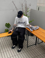 No.0740 M lettering half KNIT (3color)