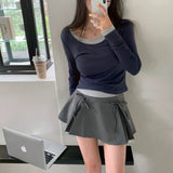 [BELLIDE MADE] 8 colors テンセルレイヤードUネックTシャツ