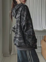 Kokia Camo Two Way Hooded Zip-Up