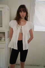 Rib biker leggings_black