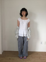 Muslin check summer shirt (2color)