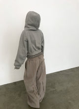 [FLEECE]クリスタルドットクロップドフードジップアップ