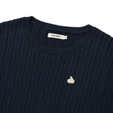 KIRSH プレーンラインポイントケーブルニット [NAVY]