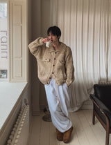 [wool20%] エリーボカシハンドメイドニットカーディガン