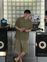 ASCLO Linen Honeycomb Collar Short Sleeve Knit (7color)