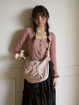 Daily ribbon hobo bag_nude pink