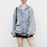 (Unisex) シティンウォッシングアノラックジップアップ