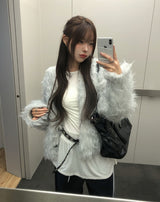 ライトサイドシャーリングレイヤードロングスリーブ