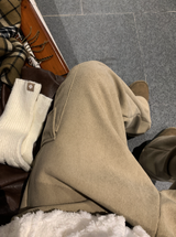 Stable Soft Cargo Fleece Brushed Semi Wide Banding Pants